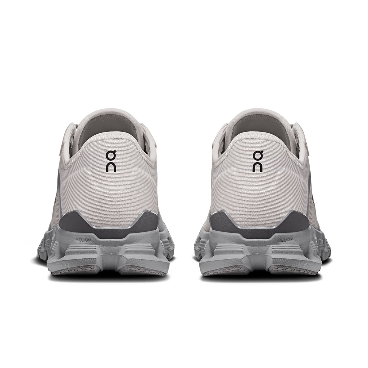 Back view of the On Cloud X 4 AD Wolf-Alloy women’s running shoe