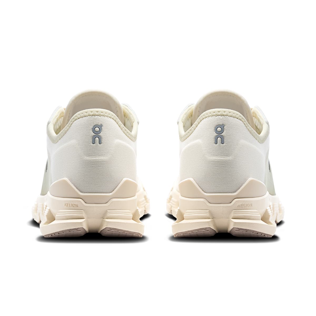 Back view of the On Cloud X 4 Ghost-Dew women’s running shoe