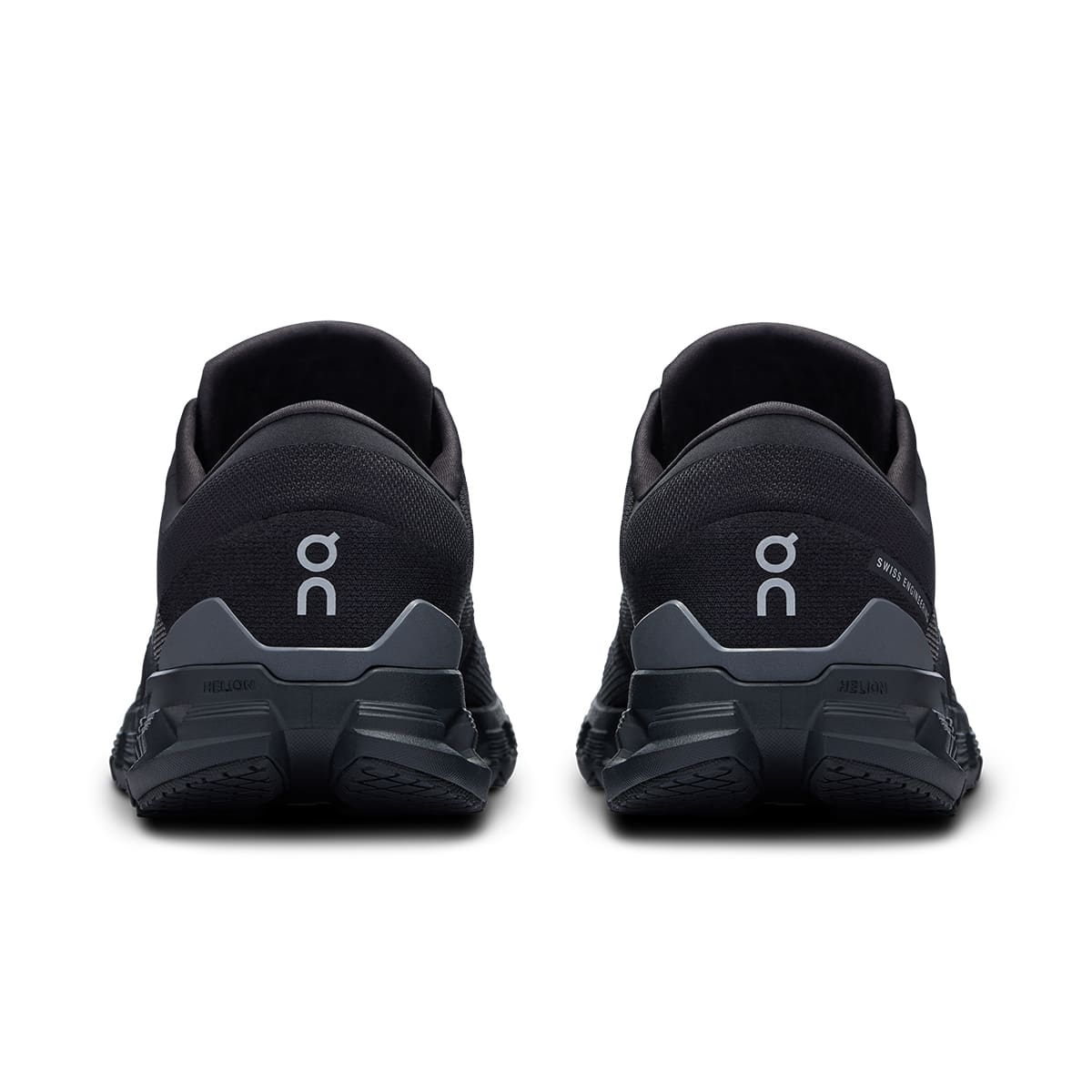 Back view of the On Cloud X4 Black-Eclipse men’s running shoe