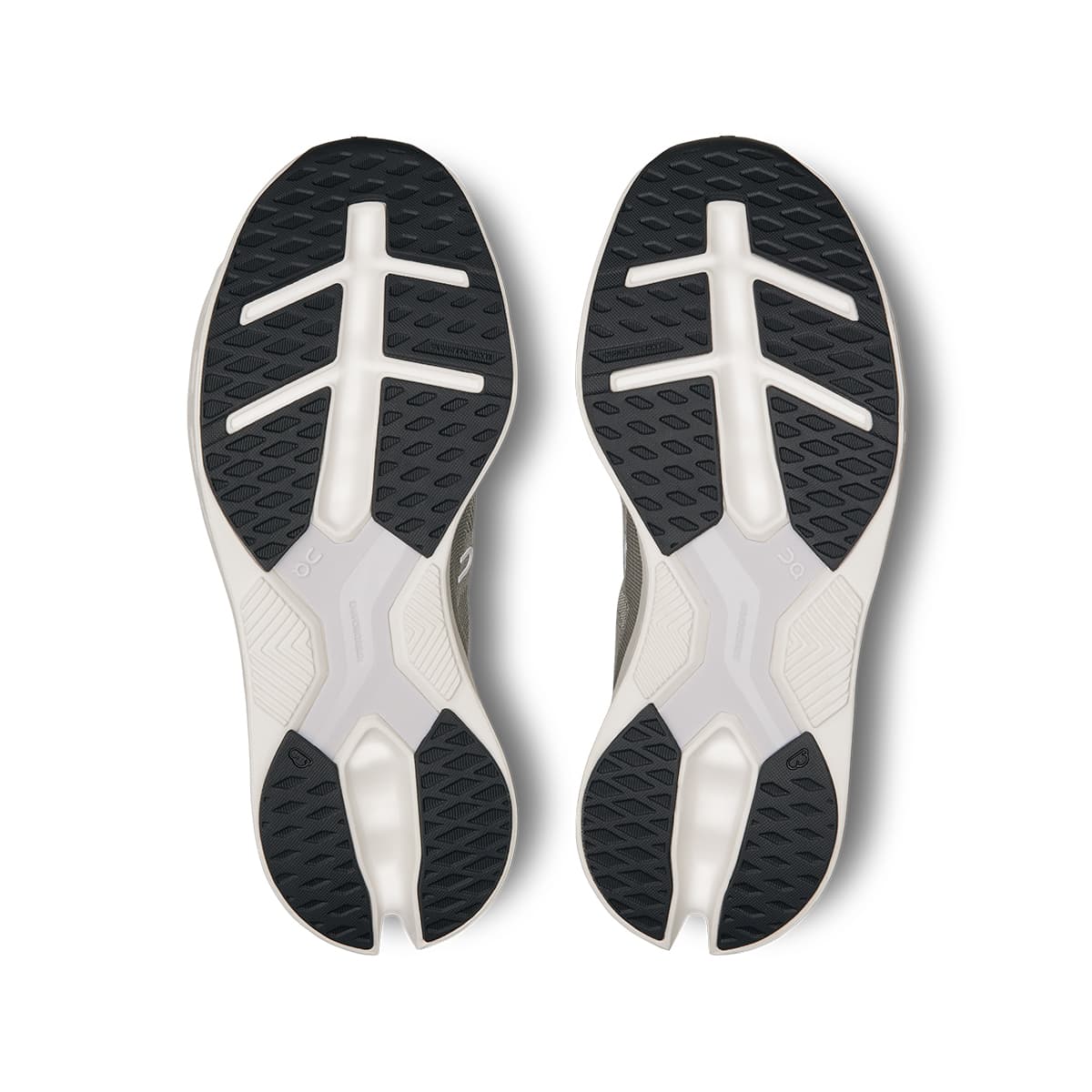 Soles of the On Cloudeclipse Alloy-White women’s running shoes