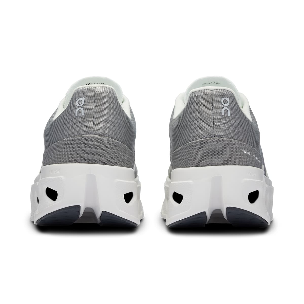 Back view of the On Cloudeclipse Alloy-White women’s running shoe