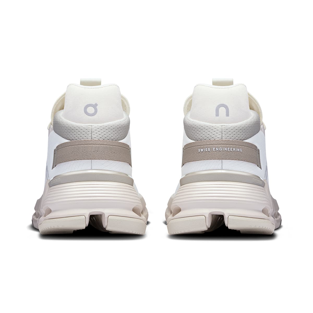 Back view of the On Cloudnova 2 Ice Sand women’s running shoe