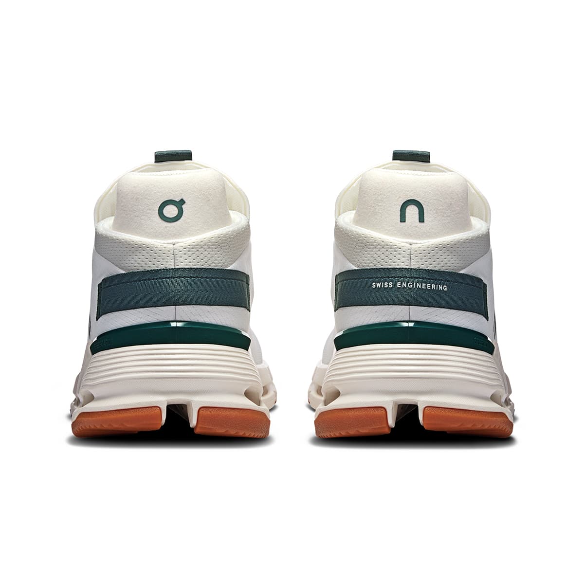 45-degree view of the On Cloudnova 2 Ivory-Olive men’s running shoe