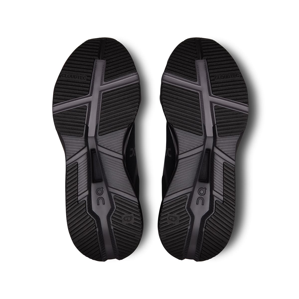Soles of the On Cloudnova X Black-Eclipse men’s running shoes