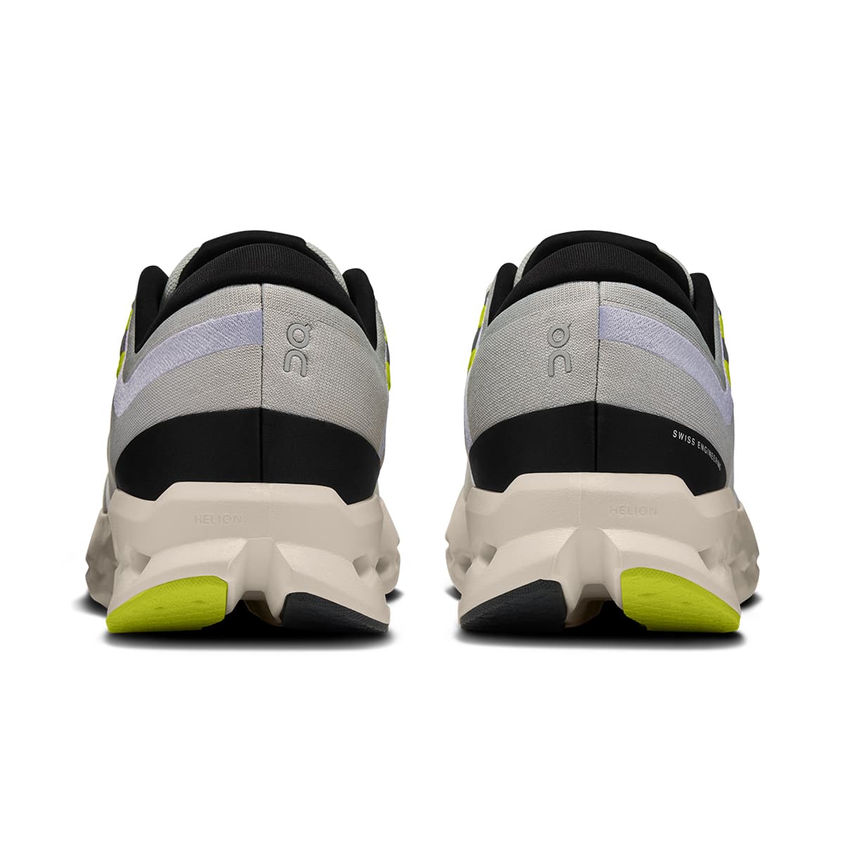 Back view of the On Cloudsurfer 2 Glacier Ivory men’s running shoe