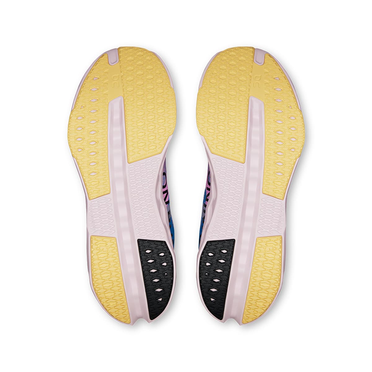 Soles of the On Cloudsurfer Next Malibu-Raspberry women’s running shoes #color_malibu-raspberry