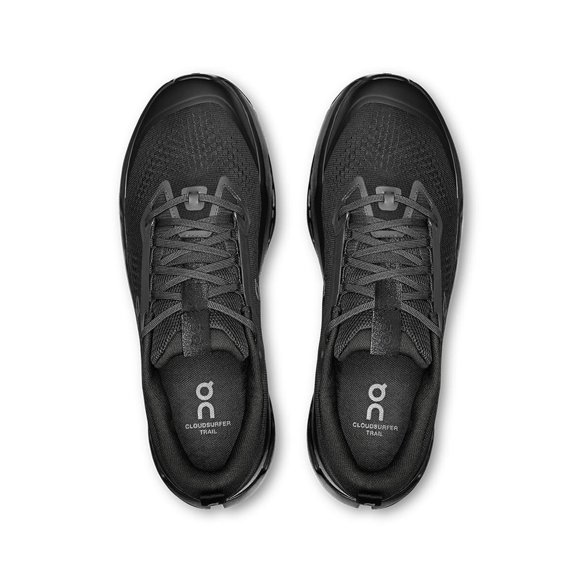 Top view of the On Cloudsurfer 2 Trail Black-Eclipse men’s running shoes #color_black-eclipse