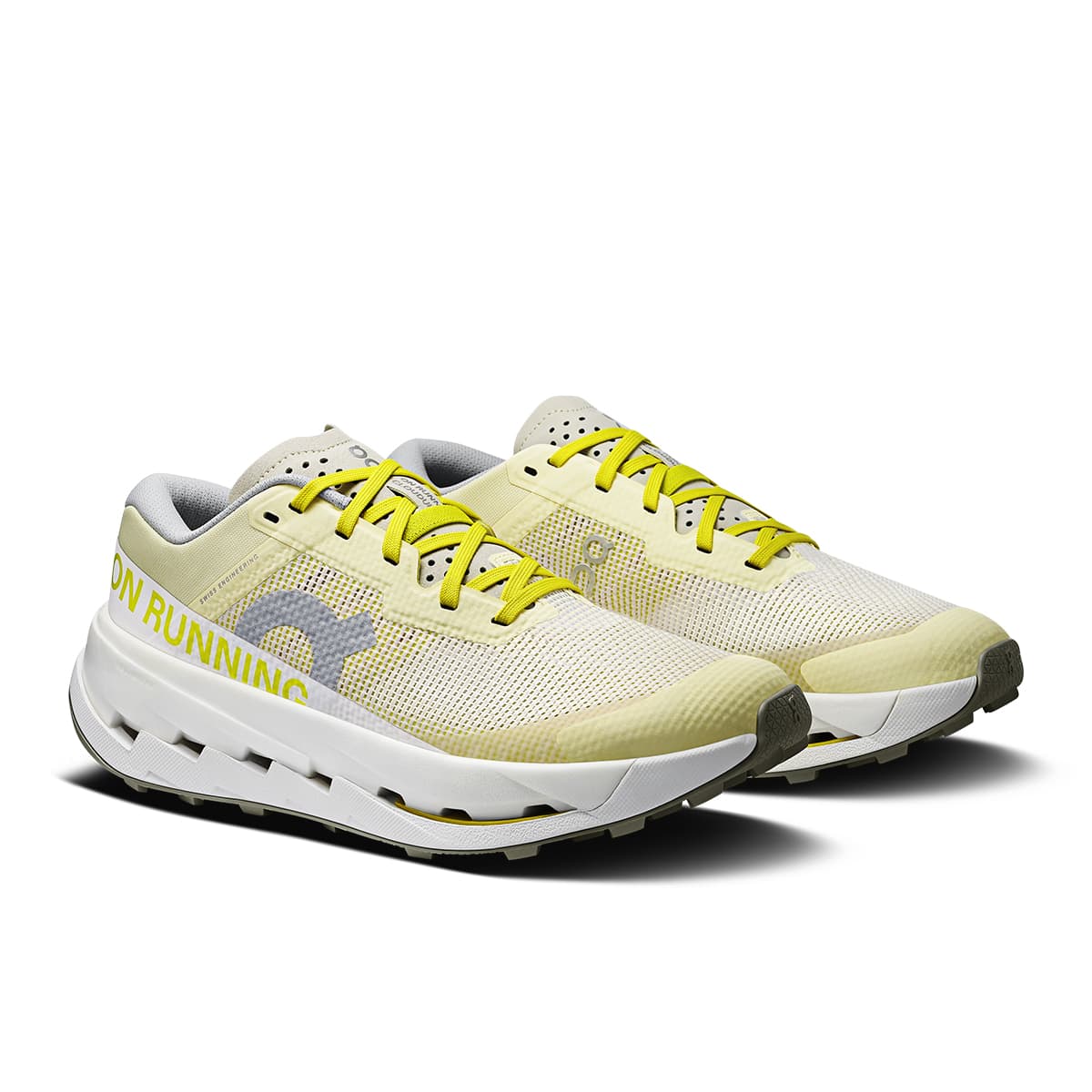 45-degree view of the On Running Cloudultra 3 Lychee-Lime women’s running shoe