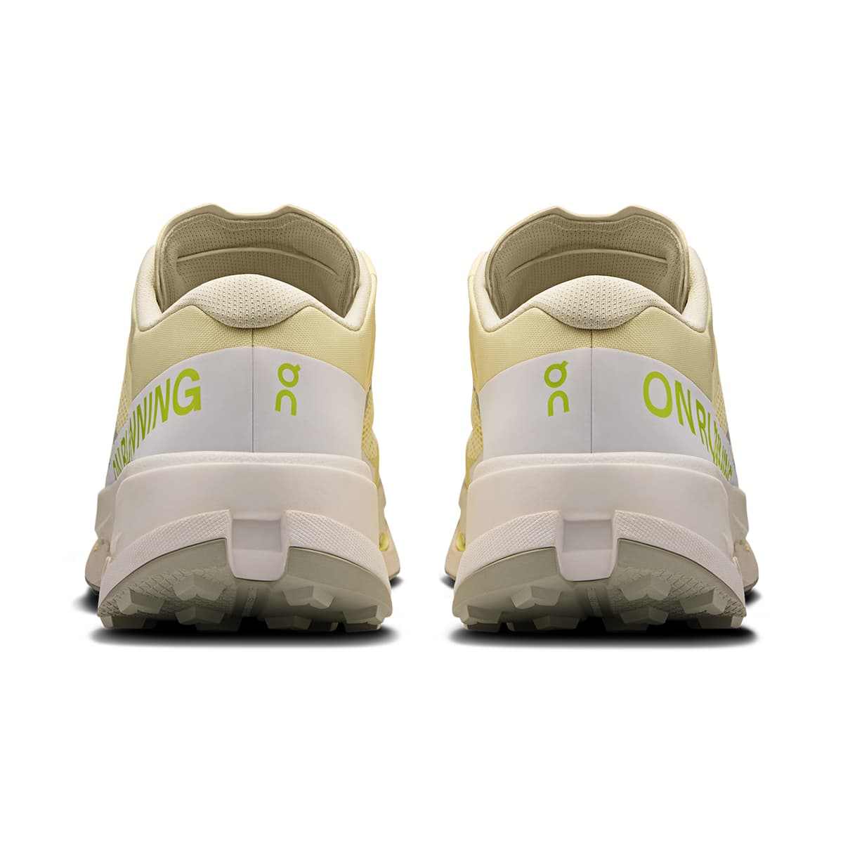 Back view of the On Running Cloudultra 3 Pelican-White men’s running shoe