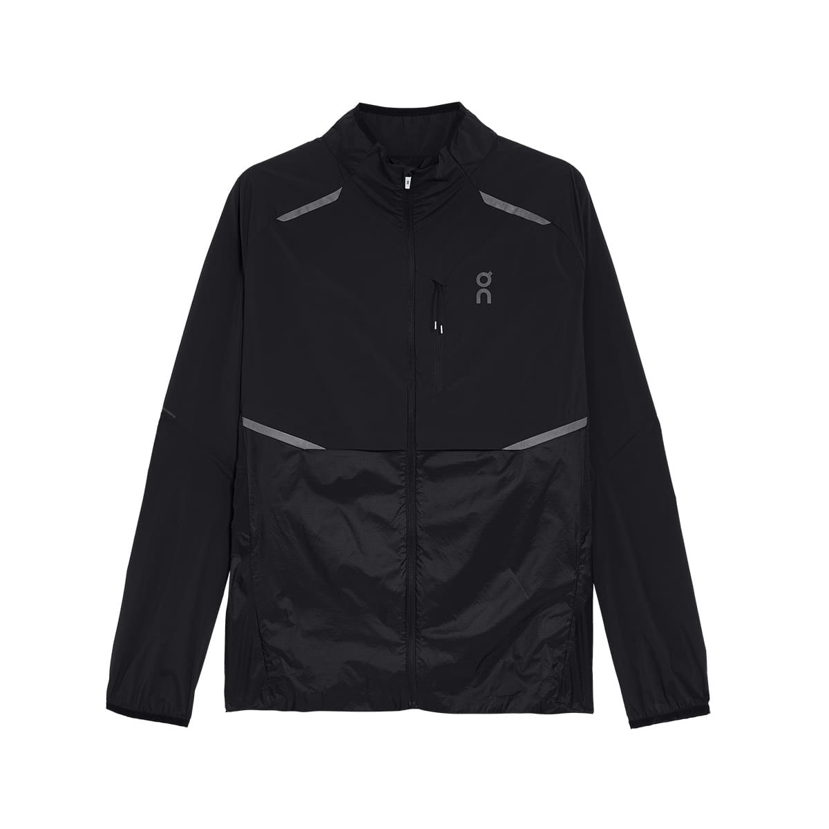 Man wearing the On Weather Jacket Colour Black