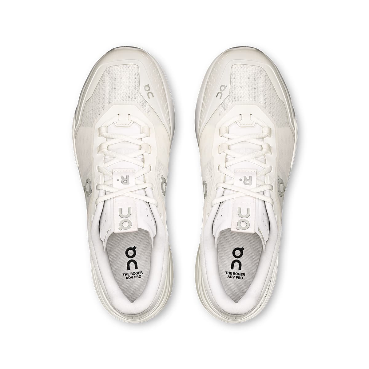Top view of the On The Roger Advantage Pro White-White men’s running shoes