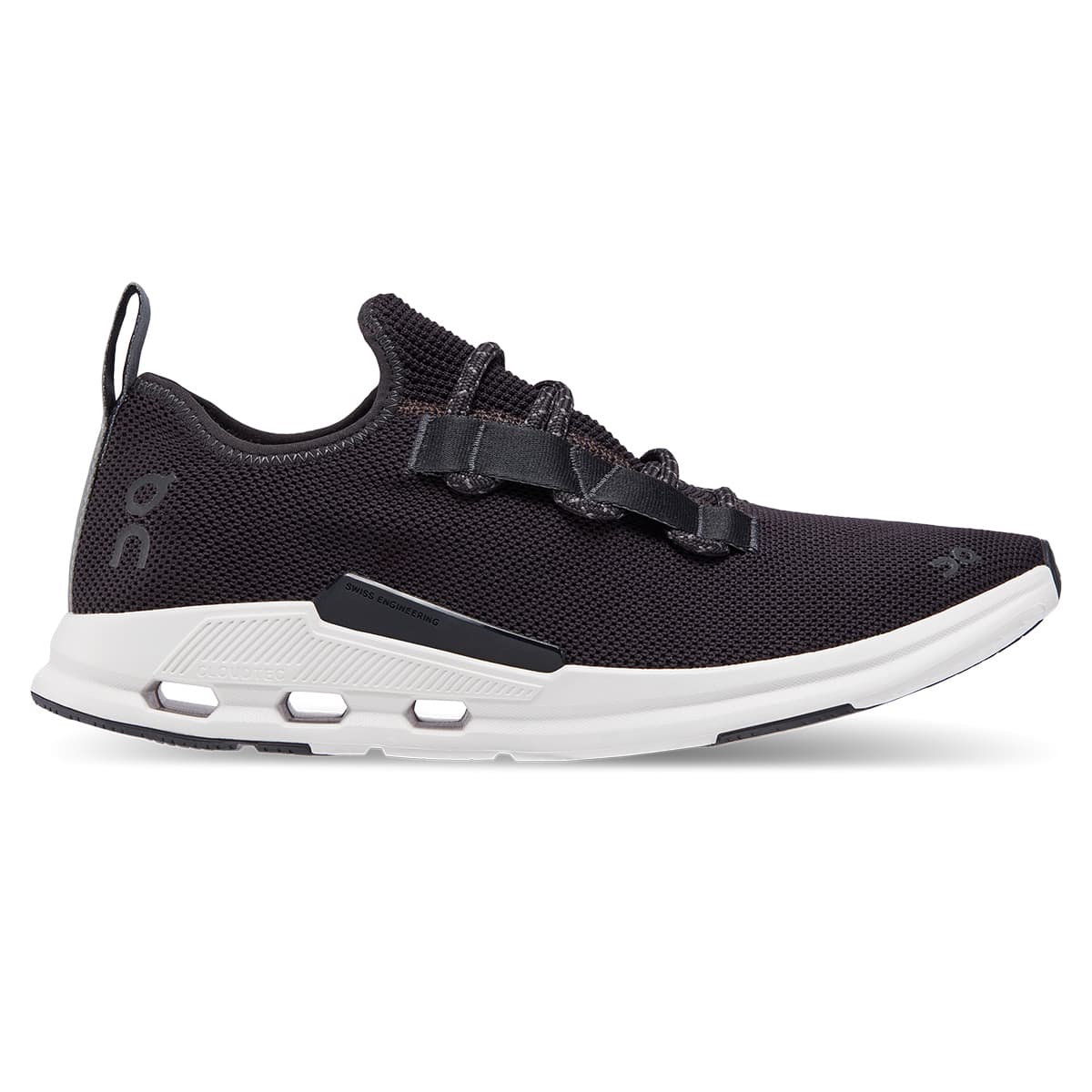 Right side view of the On Cloudeasy Black Rock men's running shoe