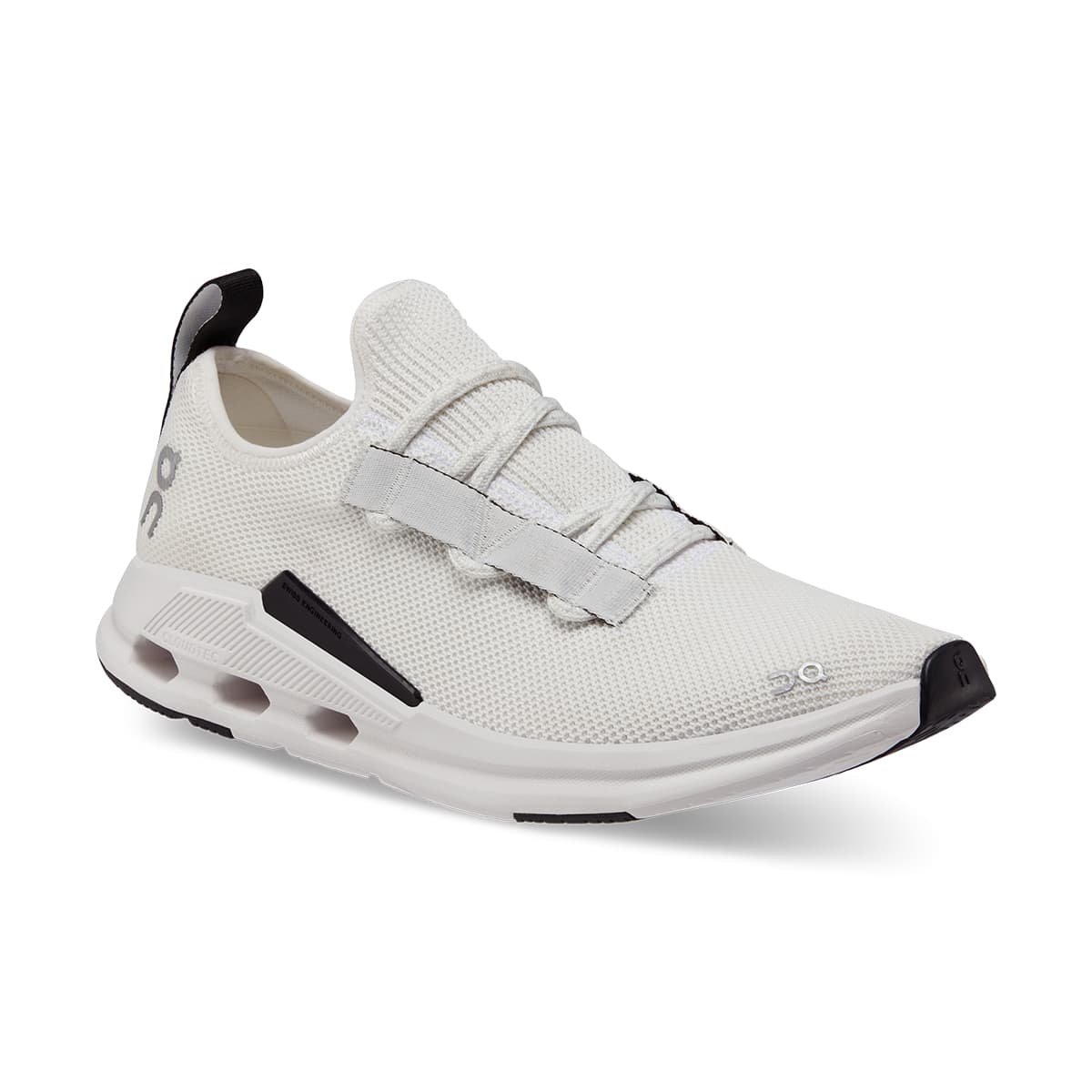 45-degree view of the On Cloudeasy White Black men's running shoe