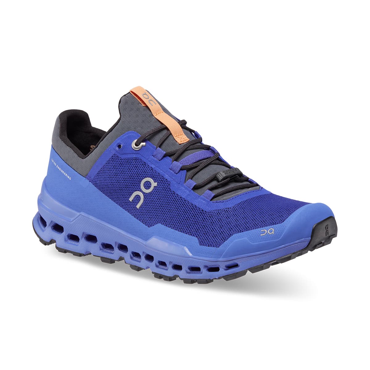 45-degree view of the On Cloudultra Indigo Copper men’s running shoe