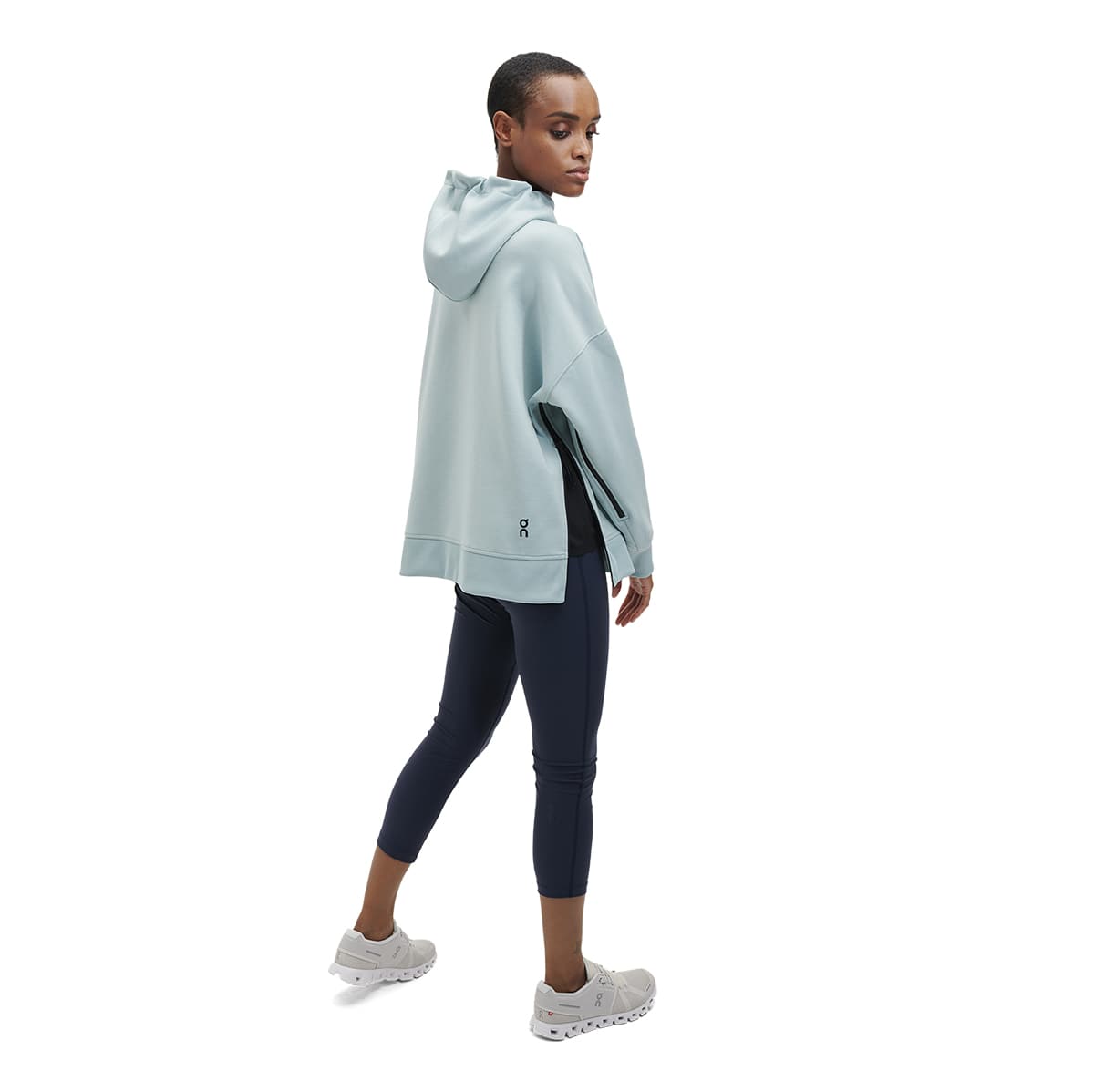 Product shot of the Women’s On Hoodie Colour - Back View Sea