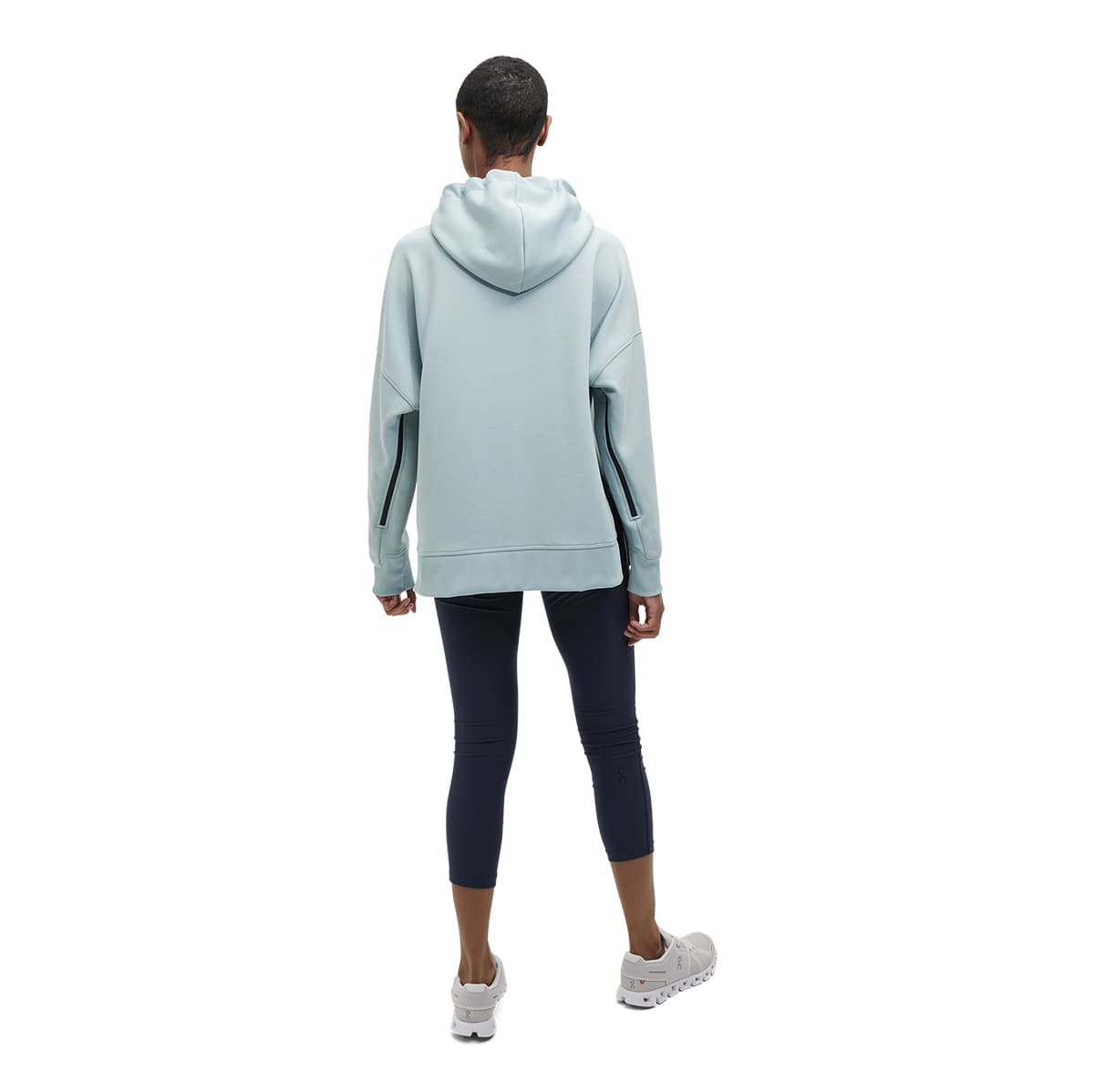 Product shot of the Women’s On Hoodie Colour Sea - Back
