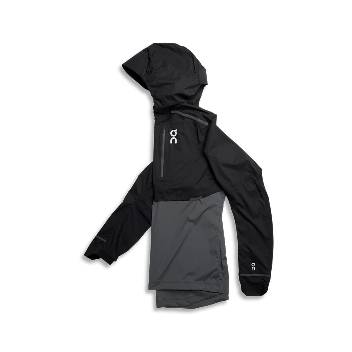 Product shot of the Men’s On Weather Jacket Colour Black Shadow