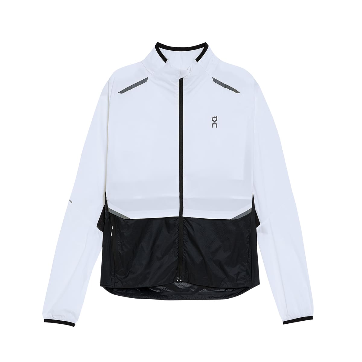 Product shot of the Women’s On Weather Jacket Colour White Black
