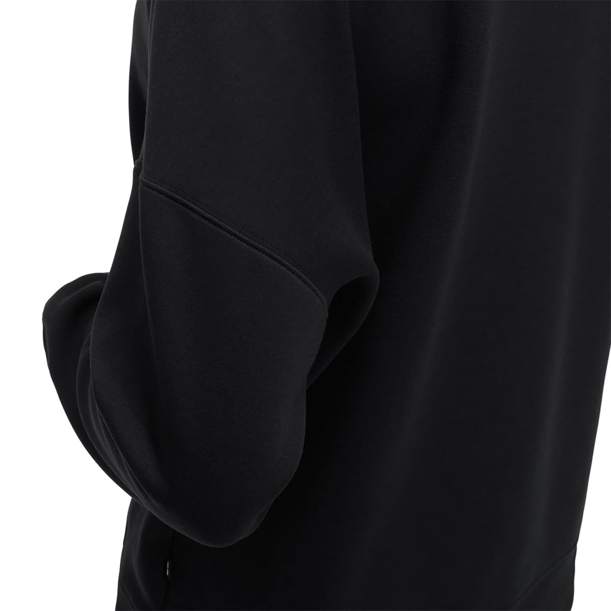 Woman wearing the On Zipped Hoodie Colour black - Arm Detail Stitching
