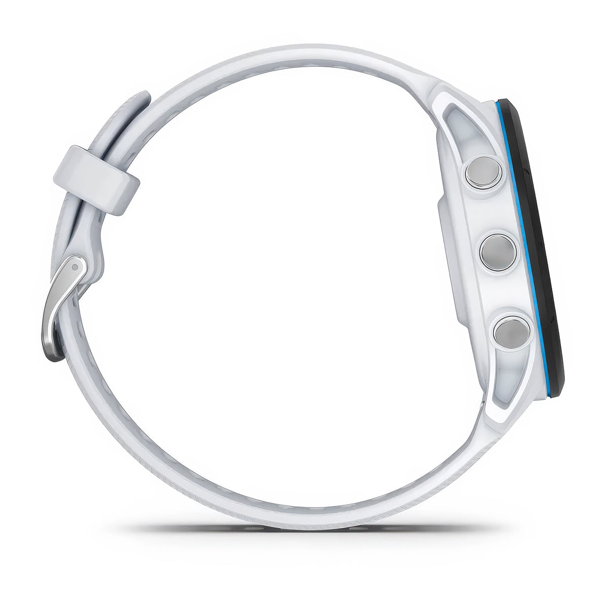 Right product shot of the Garmin Forerunner 255 Music showing HRV Status in Whitestone 