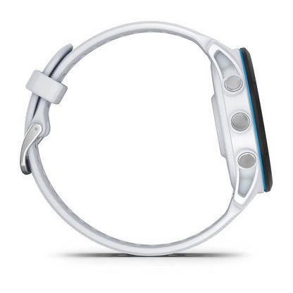Right product shot of the Garmin Forerunner 255 Music showing HRV Status in Whitestone 