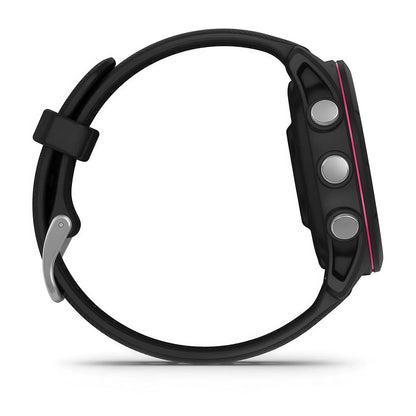 Right-side product shot of the Garmin Forerunner 255S Music in Black 