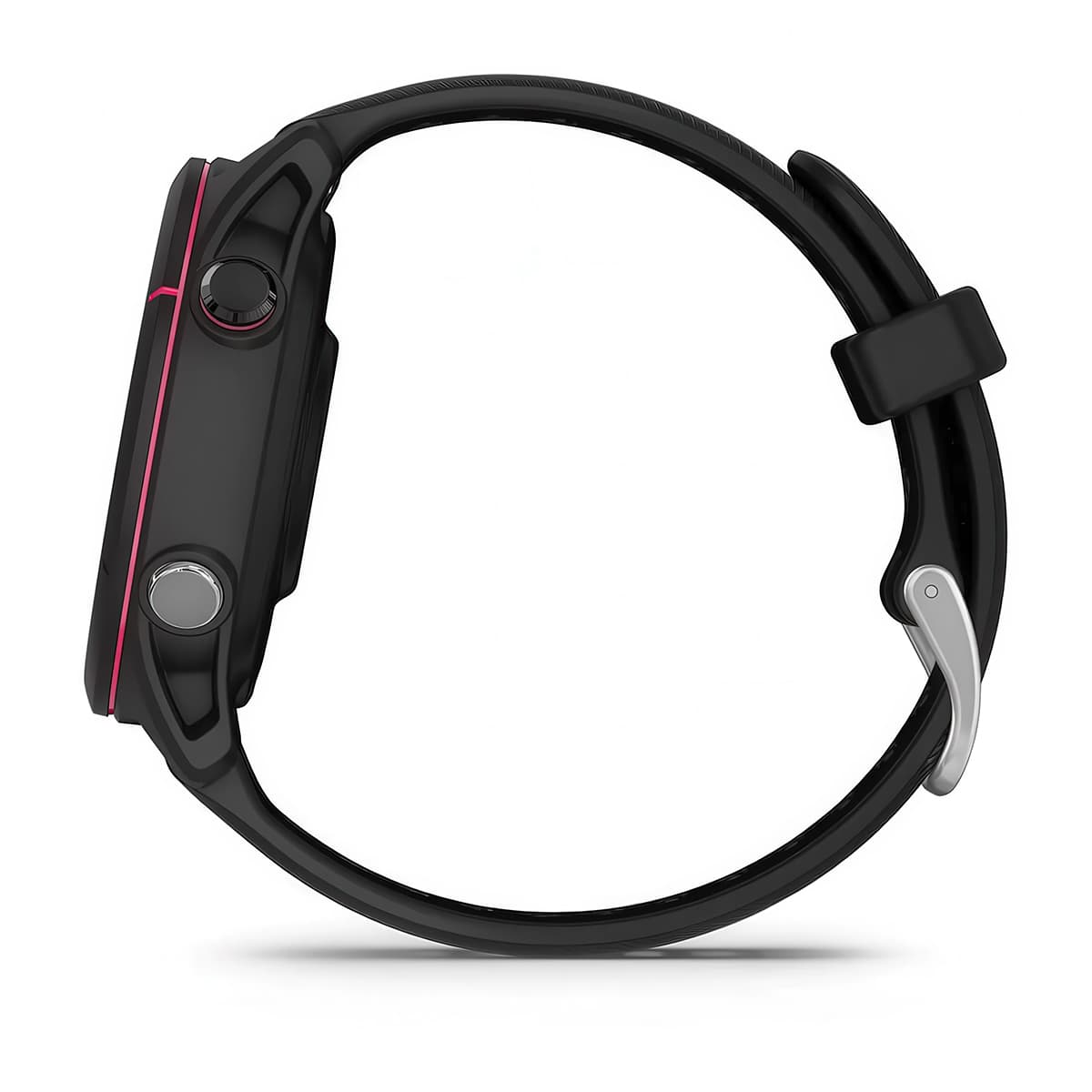 Left-side product shot of the Garmin Forerunner 255S Music in Black 