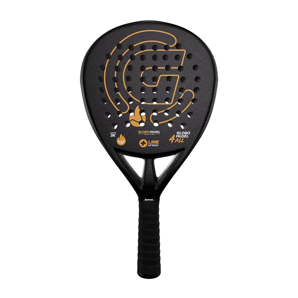 Front view of the Globo Padel Line Attack padel racket