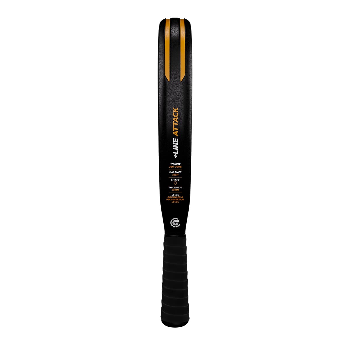 Left-side view of the Globo Padel Line Attack padel racket
