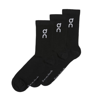 Product shot of the Men’s On Logo Sock 3 Pack Colour Black 