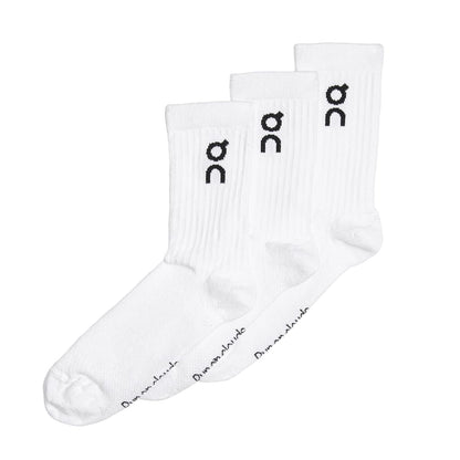 Product shot of the Men’s On Logo Sock 3 Pack Colour White 
