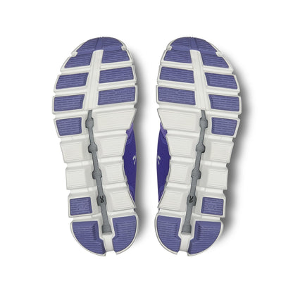Soles of the On Cloud 5 Blueberry Feather women's running shoes 