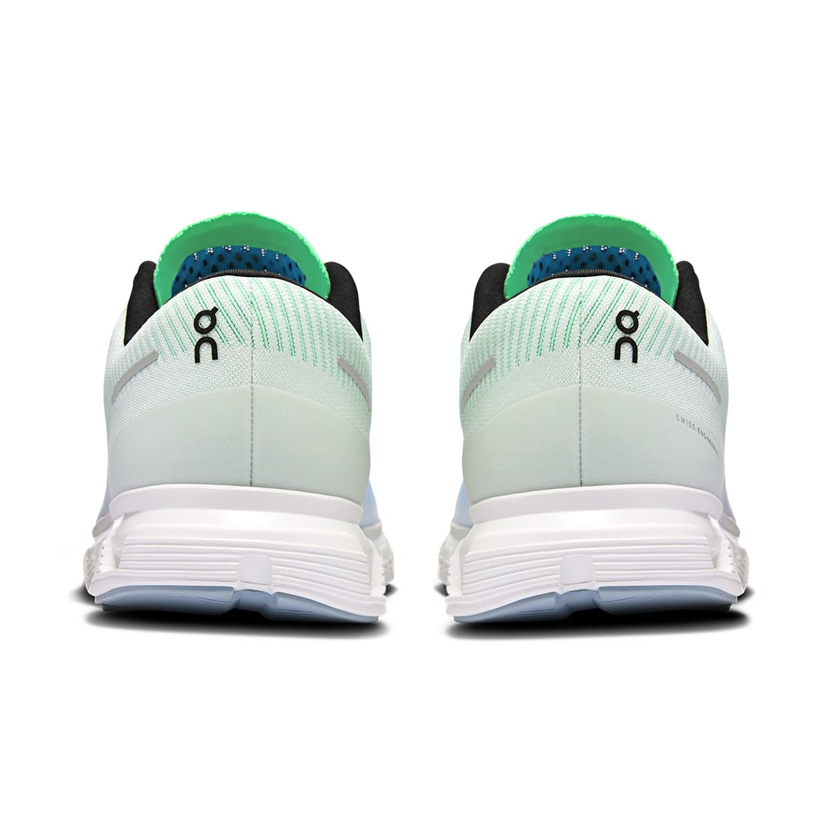 Back view of the On Cloud 6 Push Horizon-Honeydew men’s running shoe 