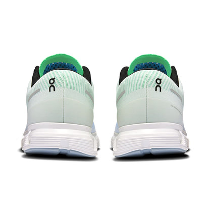Back view of the On Cloud 6 Push Horizon-Honeydew men’s running shoe 