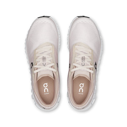 Top view of the On Cloud 6 Push Pearl-Sandstone women’s running shoes 