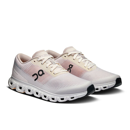 45-degree view of the On Cloud 6 Push Pearl-Sandstone women’s running shoe 