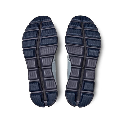 Soles of the On Cloud X 3 Glacier Iron men’s running shoes 