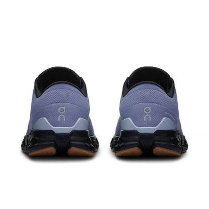 Back view of the On Cloud X 4 Feather-Black women’s running shoe 