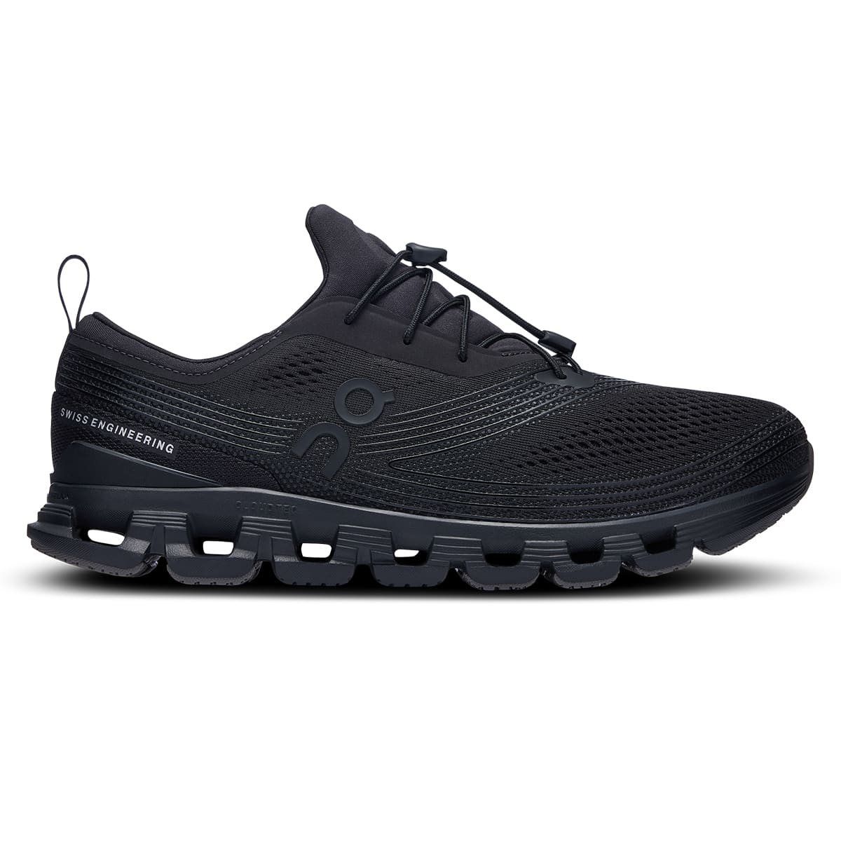 Right side view of the On Cloud X Z5 All-Black men’s running shoe #color_all-black
