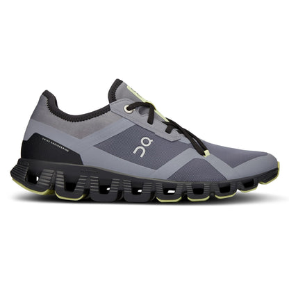 Right side view of the On Cloud X 3 AD Fossil-Hay women’s running shoe 