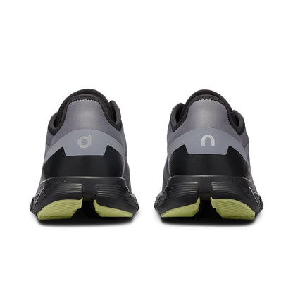 Back view of the On Cloud X 3 AD Fossil-Hay women’s running shoe 