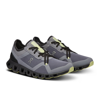 45-degree view of the On Cloud X 3 AD Fossil-Hay women’s running shoe 