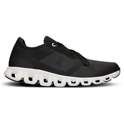 Right side view of the On Cloud X3 AD Black-White women’s running shoe 
