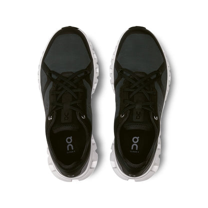 Top view of the On Cloud X3 AD Black-White women’s running shoes 