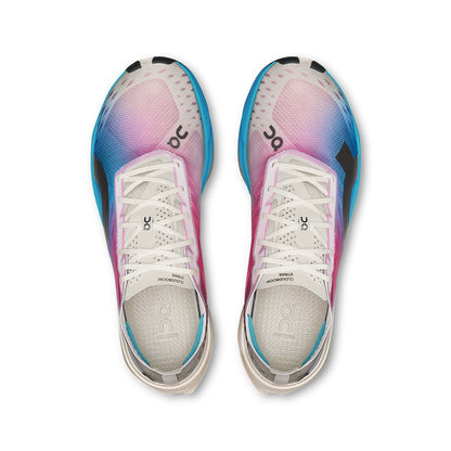 Top view of the On Cloudboom Strike White-Horizon men’s running shoes 