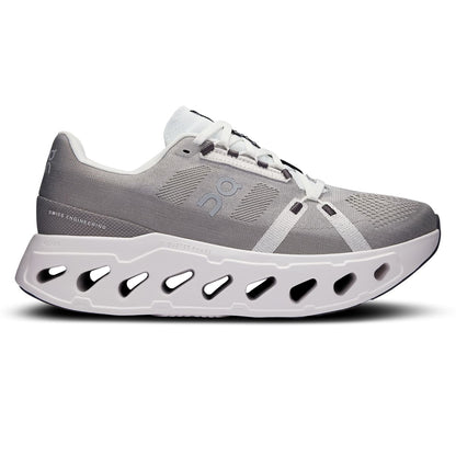 Right side view of the On Cloudeclipse Alloy-White men’s running shoe 