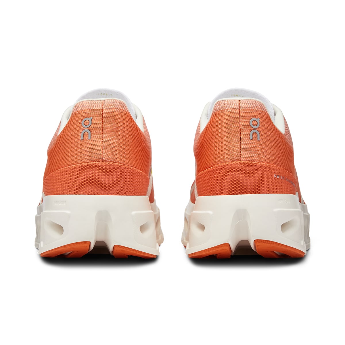 Back view of the On Cloudeclipse Flame-Ivory men’s running shoe 