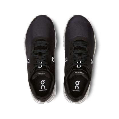 Top view of the On Cloudflow 4 Black-White women’s running shoes 