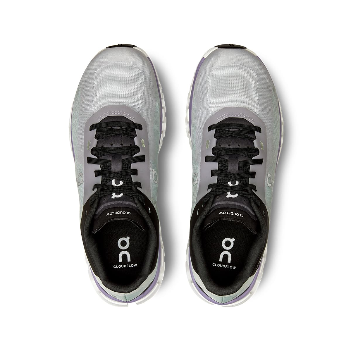Top view of the On Cloudflow 4 Fade-Wisteria women’s running shoes #color_fade-wisteria