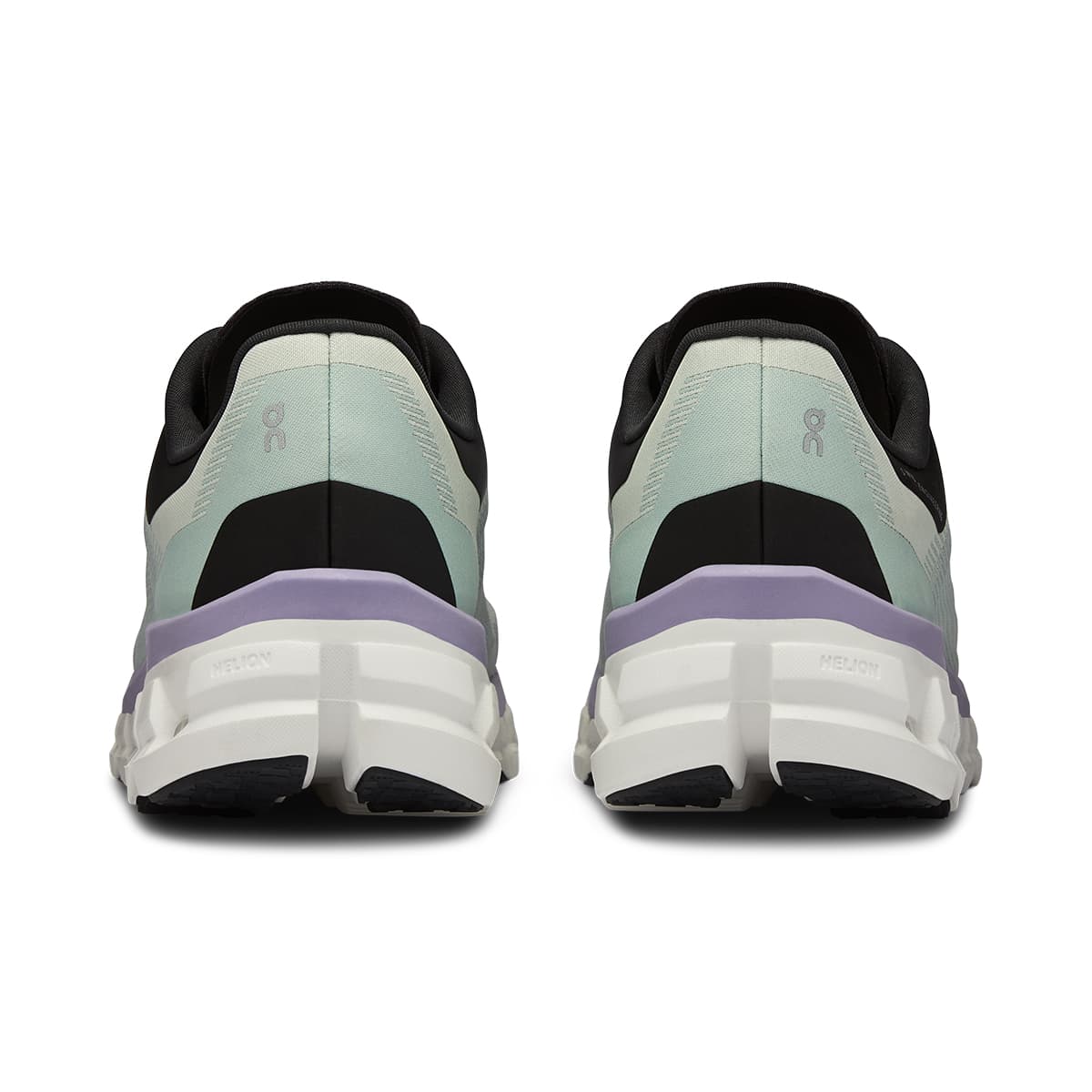 Back view of the On Cloudflow 4 Fade-Wisteria women’s running shoe 